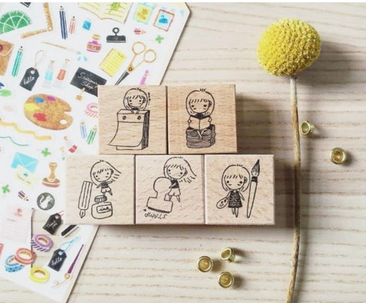 Eileen Tai Rubber Stamp - Mini Girls Series STATIONERY