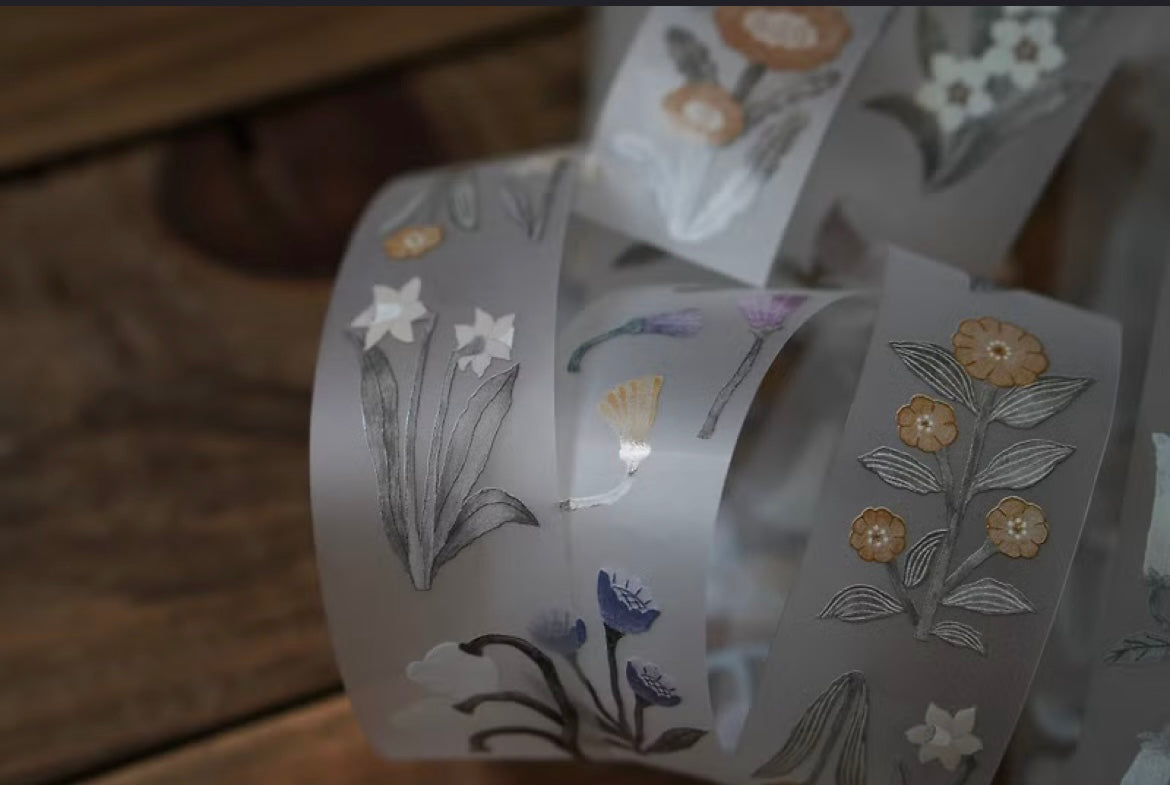 Ivy Snow PET Tape -Flower Flower