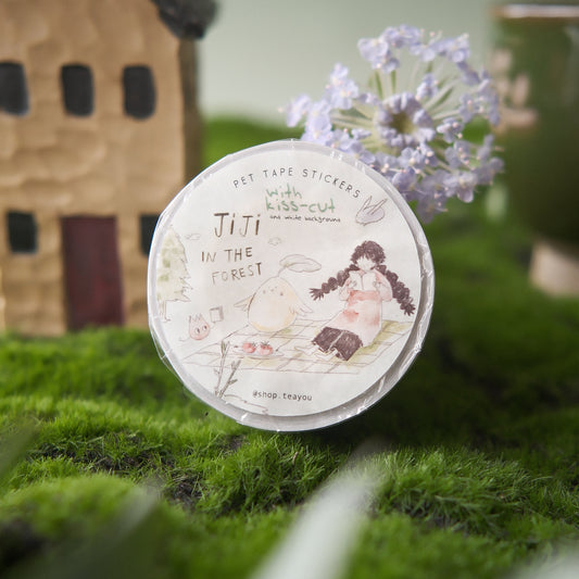 Teayou Kiss Cut PET Tape - Ji Ji in the Forest
