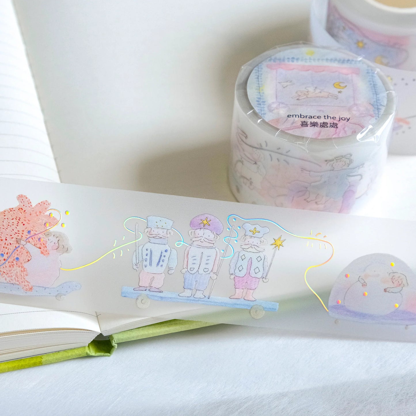 dodolulu PET Tape - Embrace the Joy with Silver Foil