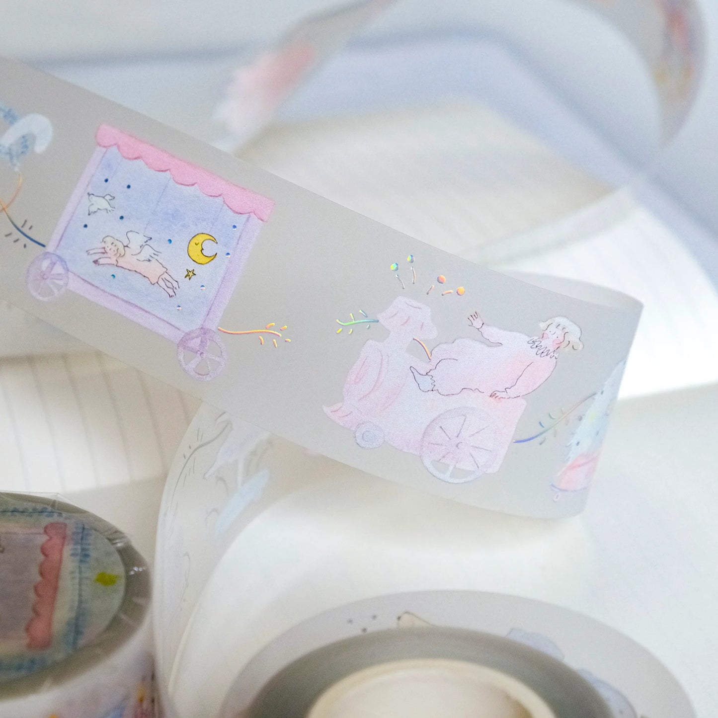 dodolulu PET Tape - Embrace the Joy with Silver Foil