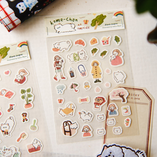 Teayou Art Paper Sticker Sheet - Kome-Chan