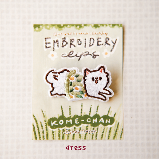 Teayou Kome-Chan Embroidery Clip - Dress