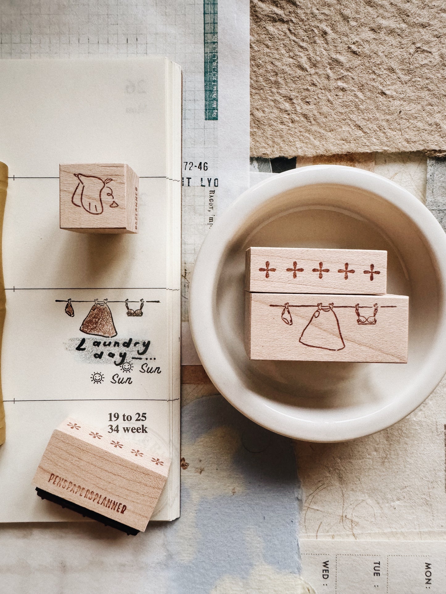 PensPapersPlanner Series 8 Rubber Stamps - Silhouette 108-120