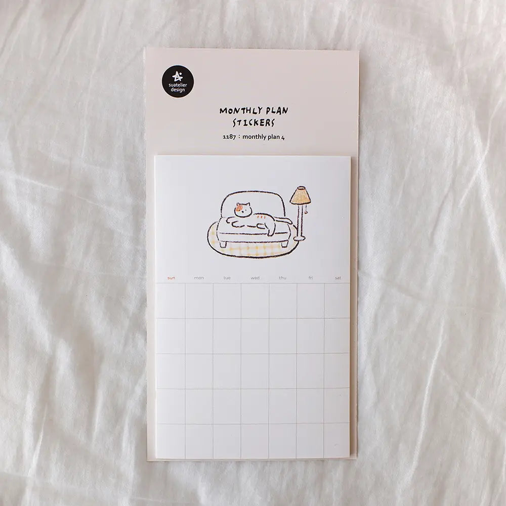 Suatelier Undated Monthly Plan Stickers 4