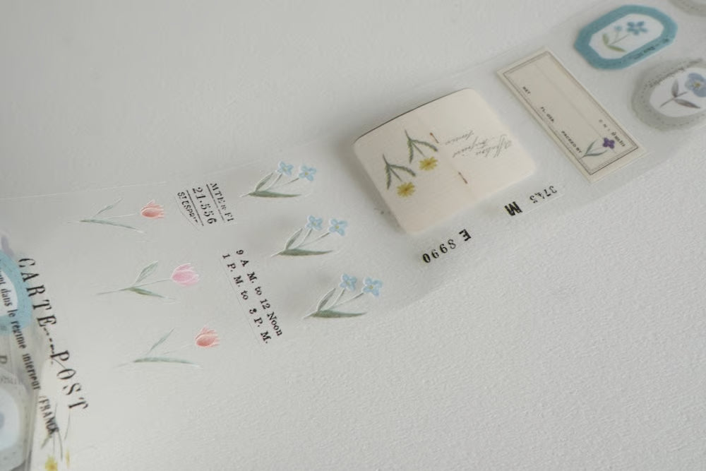 YOHAKU Roll of PET Stickers Garden P-009