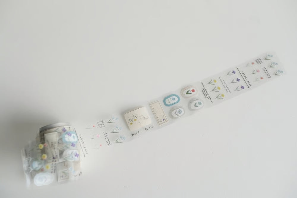 YOHAKU Roll of PET Stickers Garden P-009