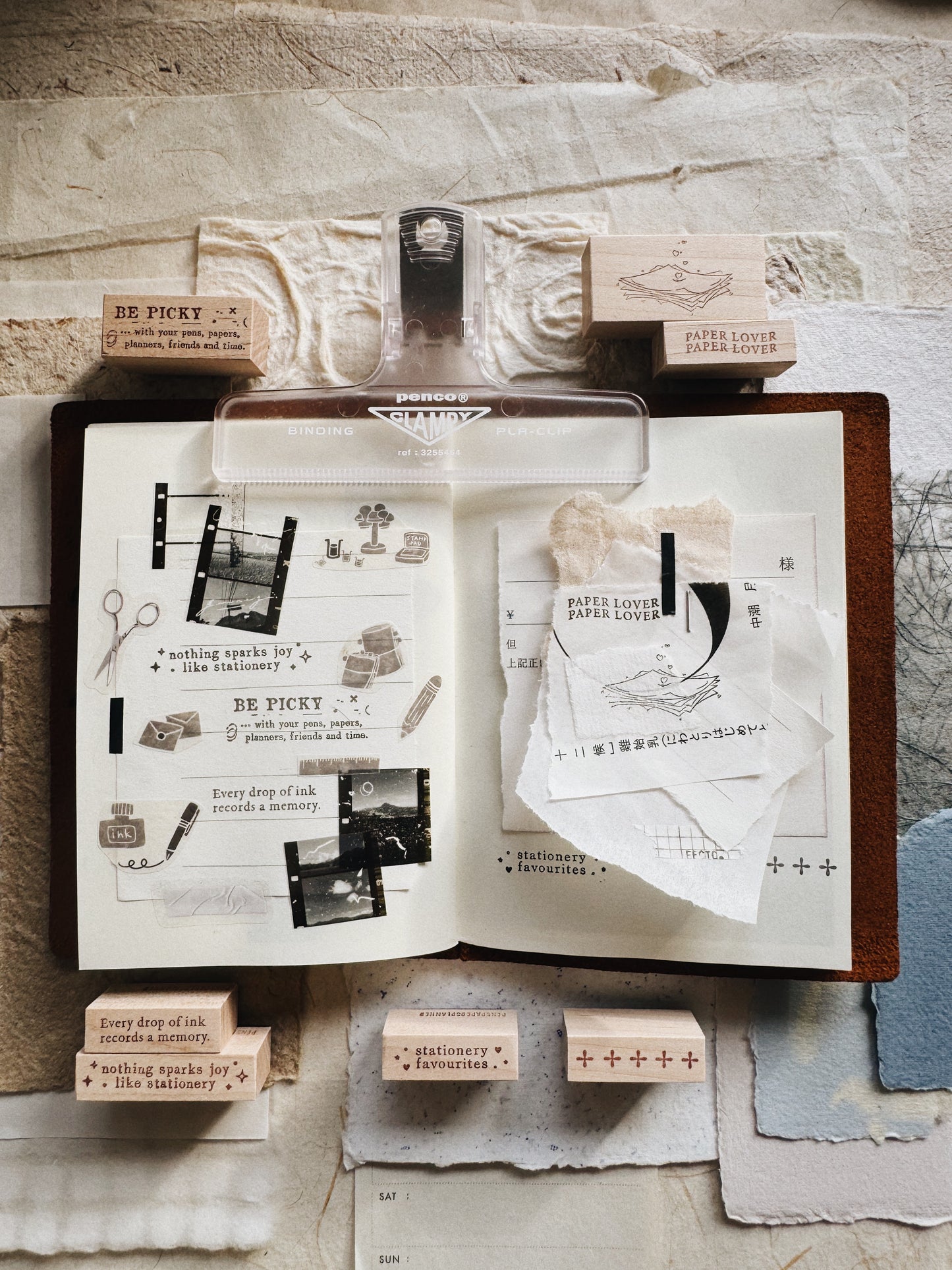 PensPapersPlanner Series 8 Rubber Stamps - Stationery 094-100