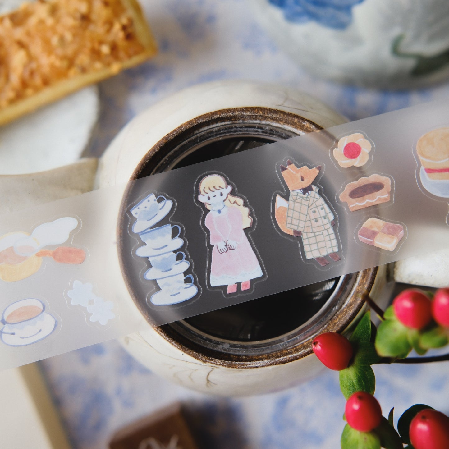 Teayou Kiss Cut PET Tape - Seasonal Tea Party Vol. 2