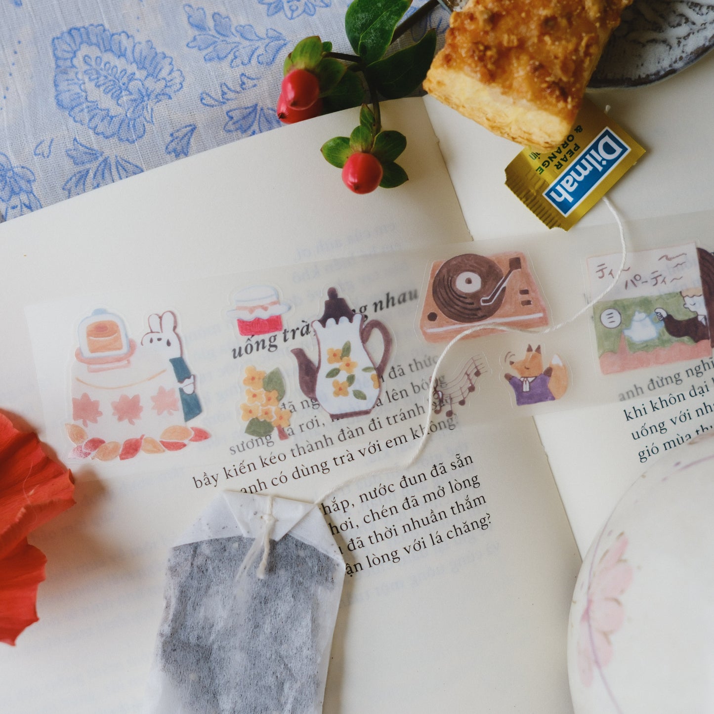 Teayou Kiss Cut PET Tape - Seasonal Tea Party Vol. 2