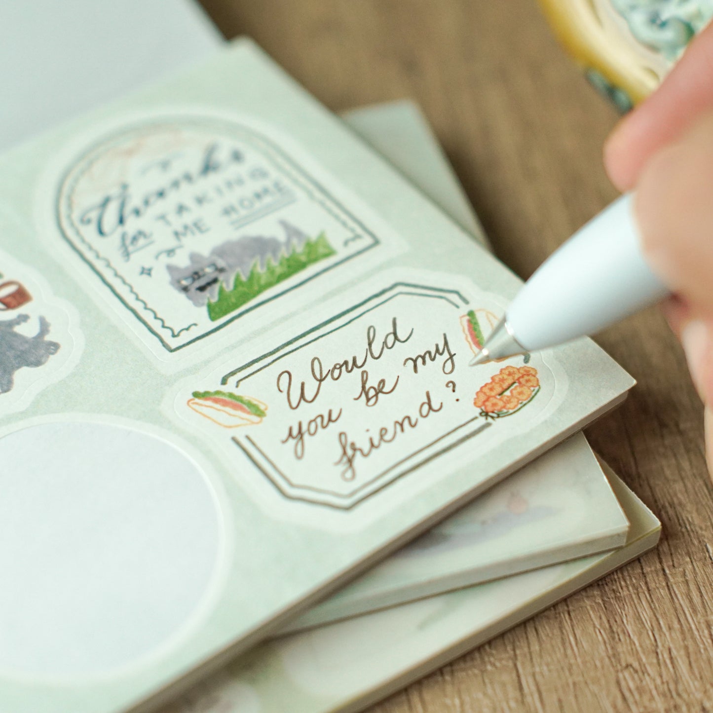 Teayou Frame Notes Sticker Pad - Neko Boyfriend