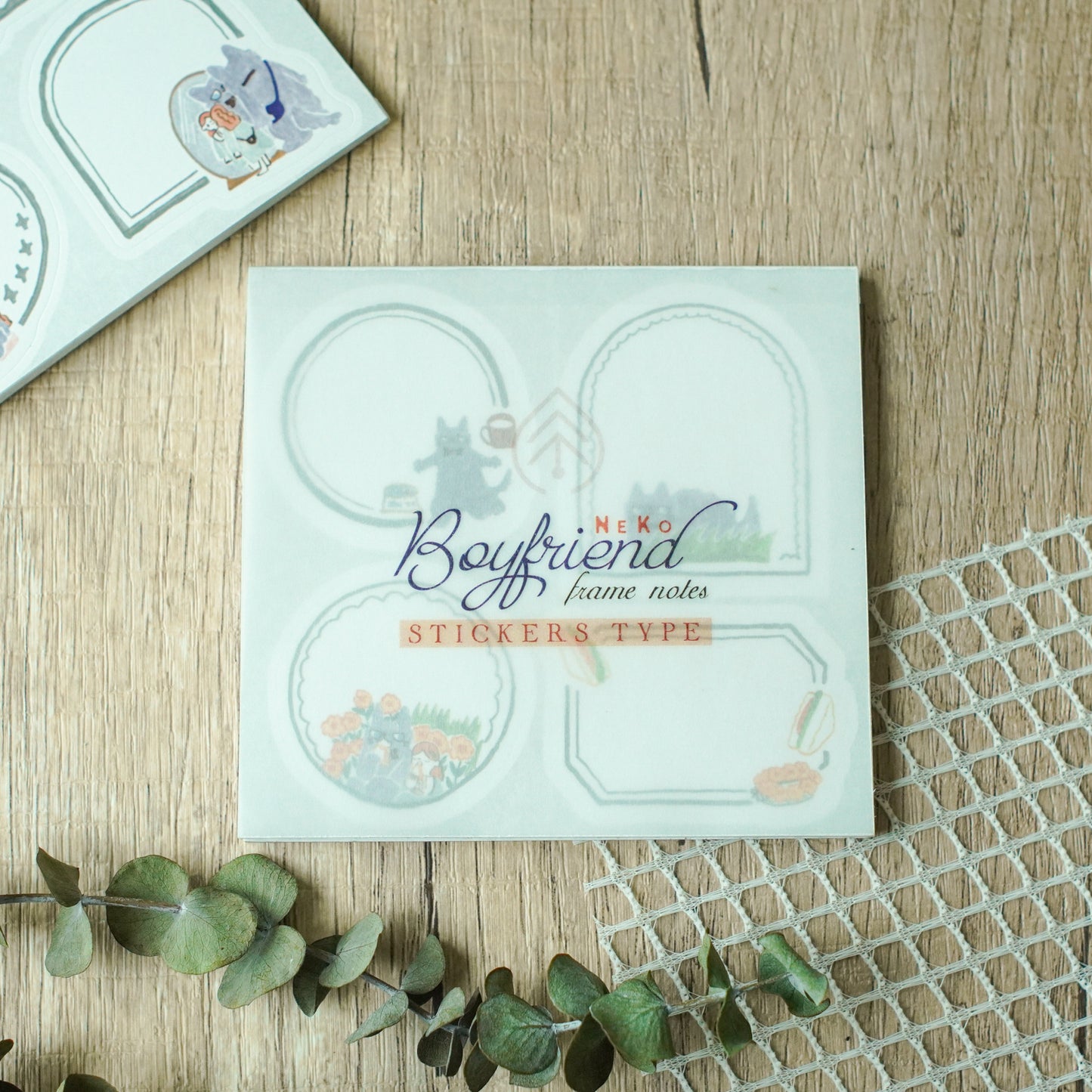 Teayou Frame Notes Sticker Pad - Neko Boyfriend