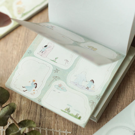 Teayou Frame Notes Sticker Pad - Ji Ji on the Cloud