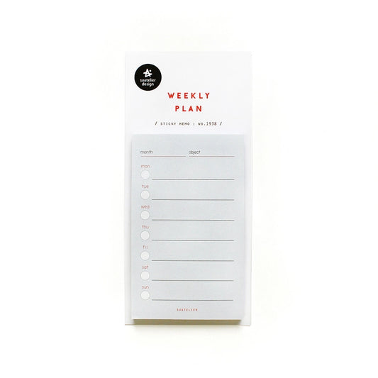 Suatelier Weekly Plan Sticky Memo
